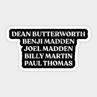 Good Charlotte Band Member Type Sticker